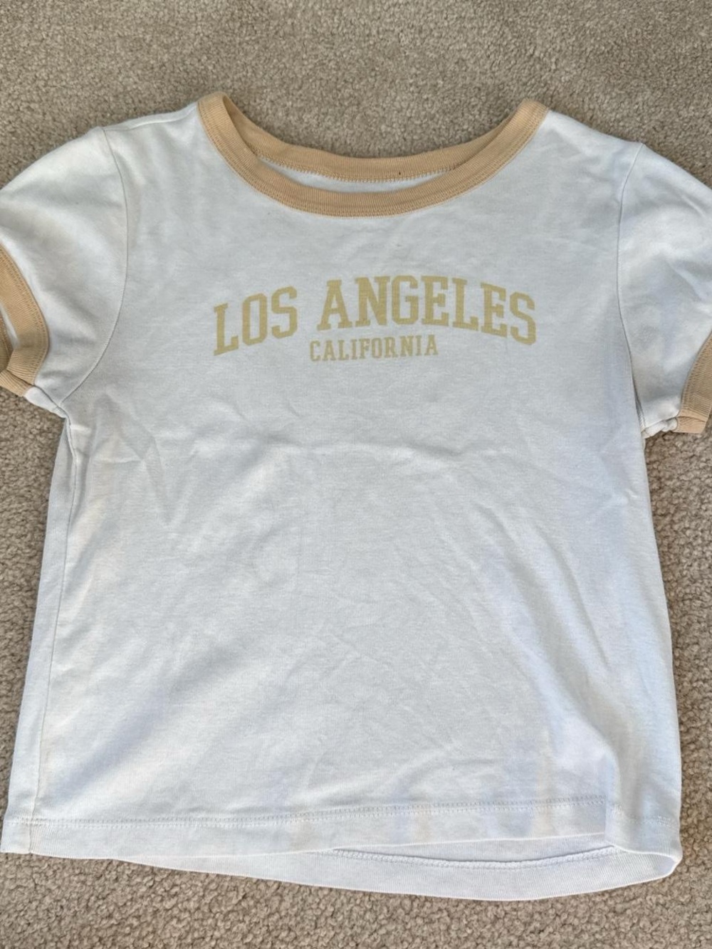 Forever 21 Los Angeles Graphic Tee - White & Beige
